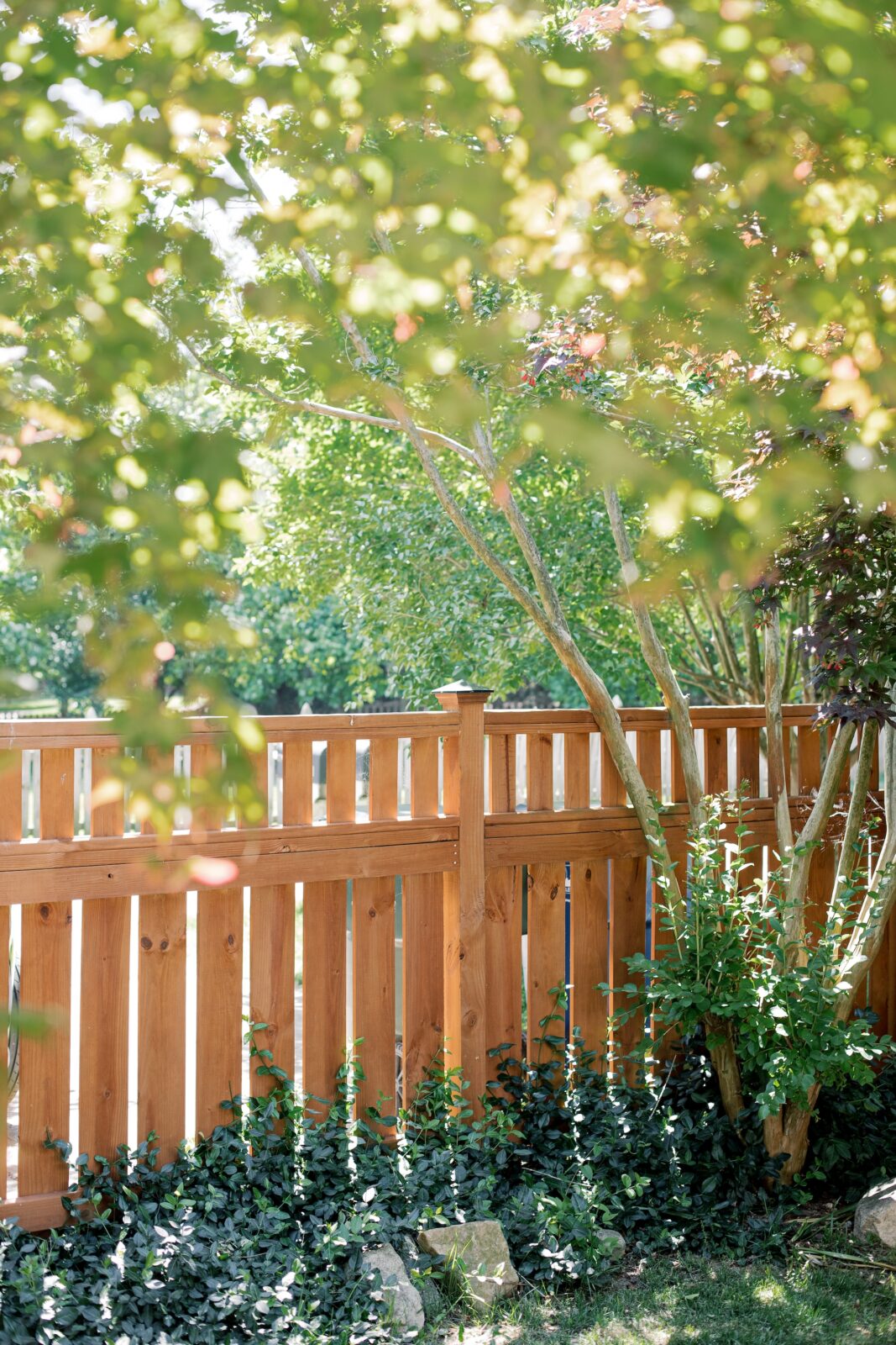 wood semi privacy fence in Brentwood