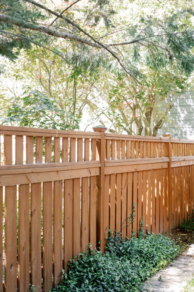 Semi privacy wood fences in Nashville