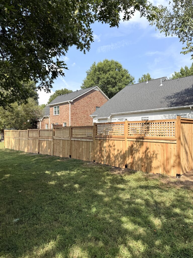 Lattice Top Cedar Fence